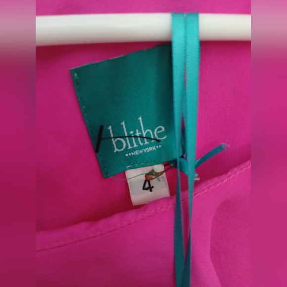 Hot pink Blithe Annabelle ruffle dress NWT - Picture 2 of 4